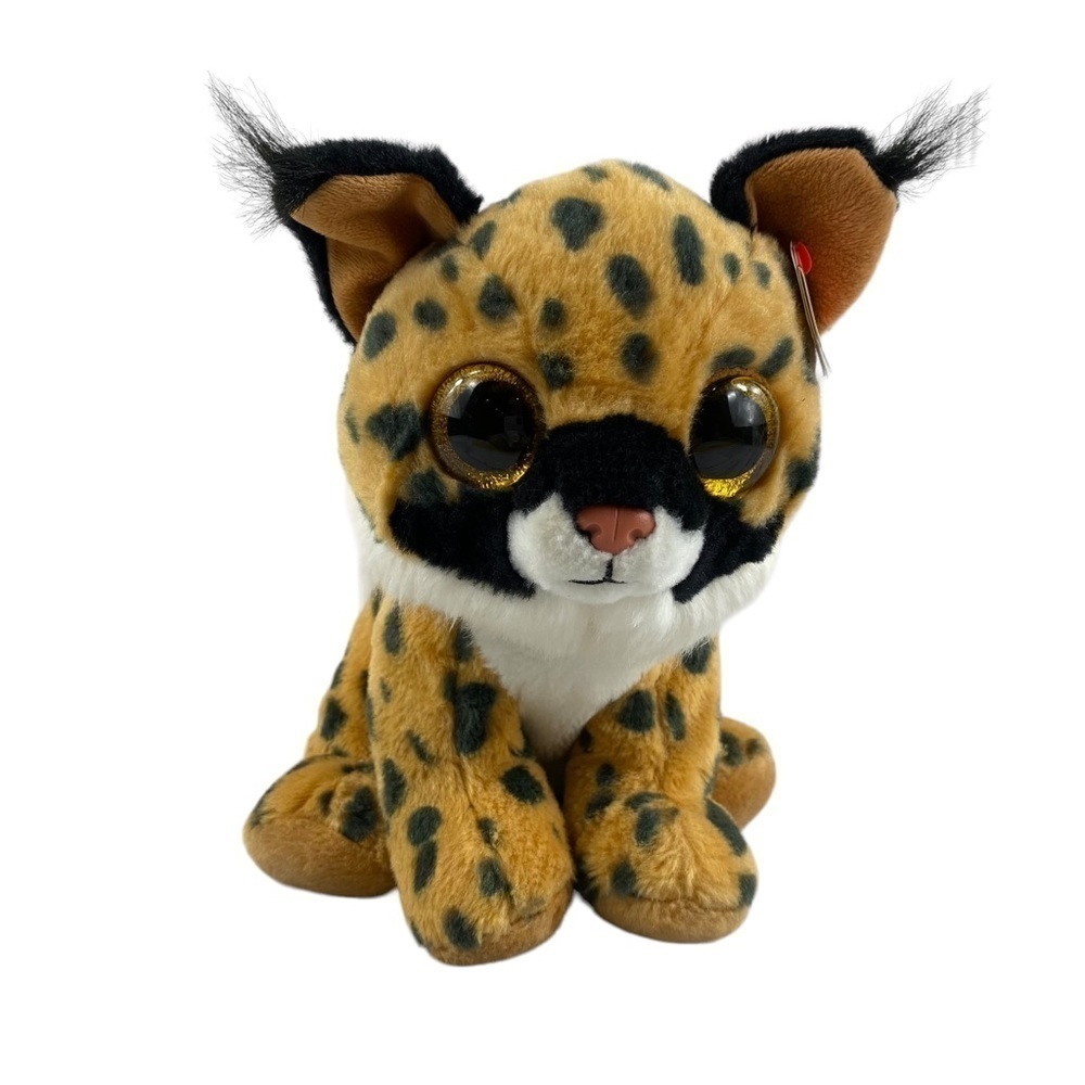 RARE Ty Classic 10"‎ Lynx "Larry" Plush Beanie Boos